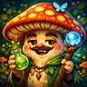 Vibrant, cartoonish animal avatar with expressive features and bright colors for a user profile.